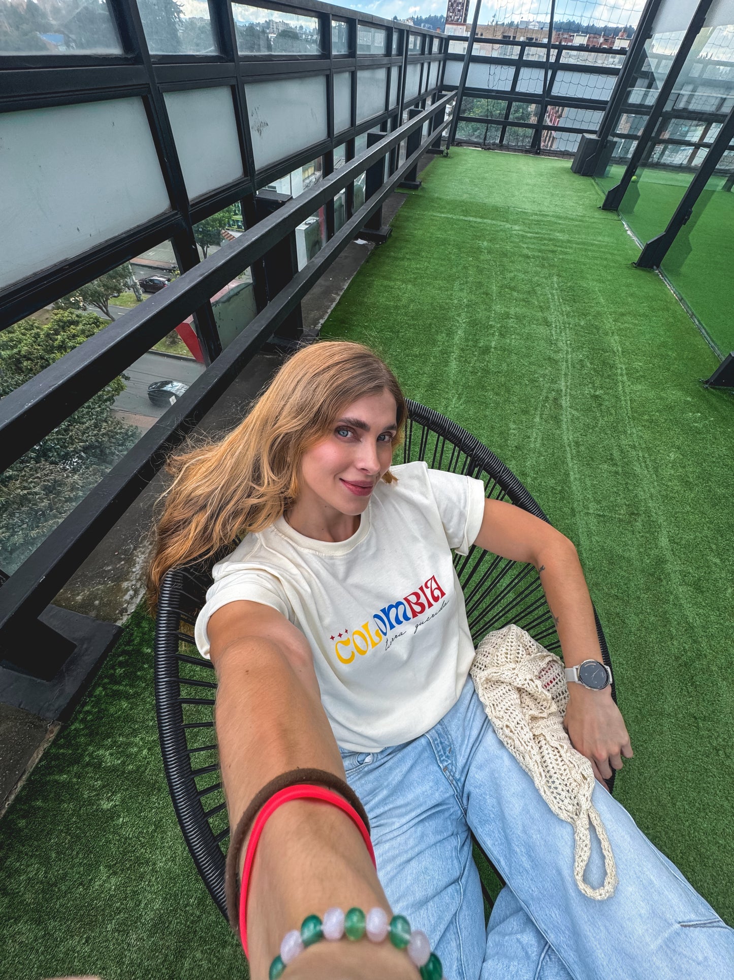 Camiseta CF Colombia 🇨🇴 con la fe intacta vainilla Mujer