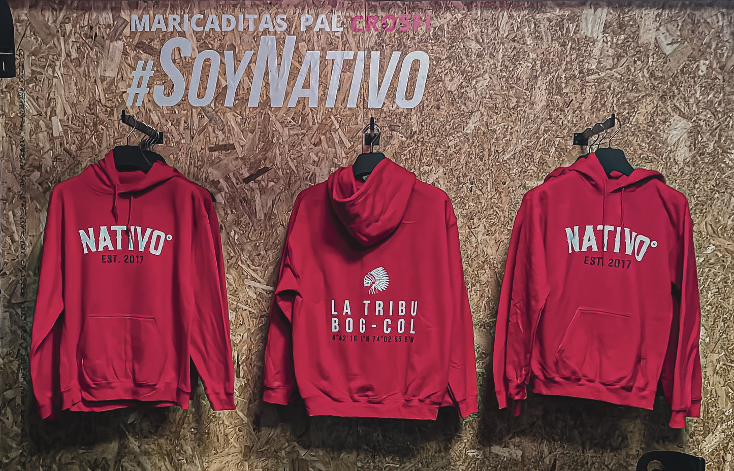 Hoodie / Buzo La Tribu Nativo Rojo Unisex