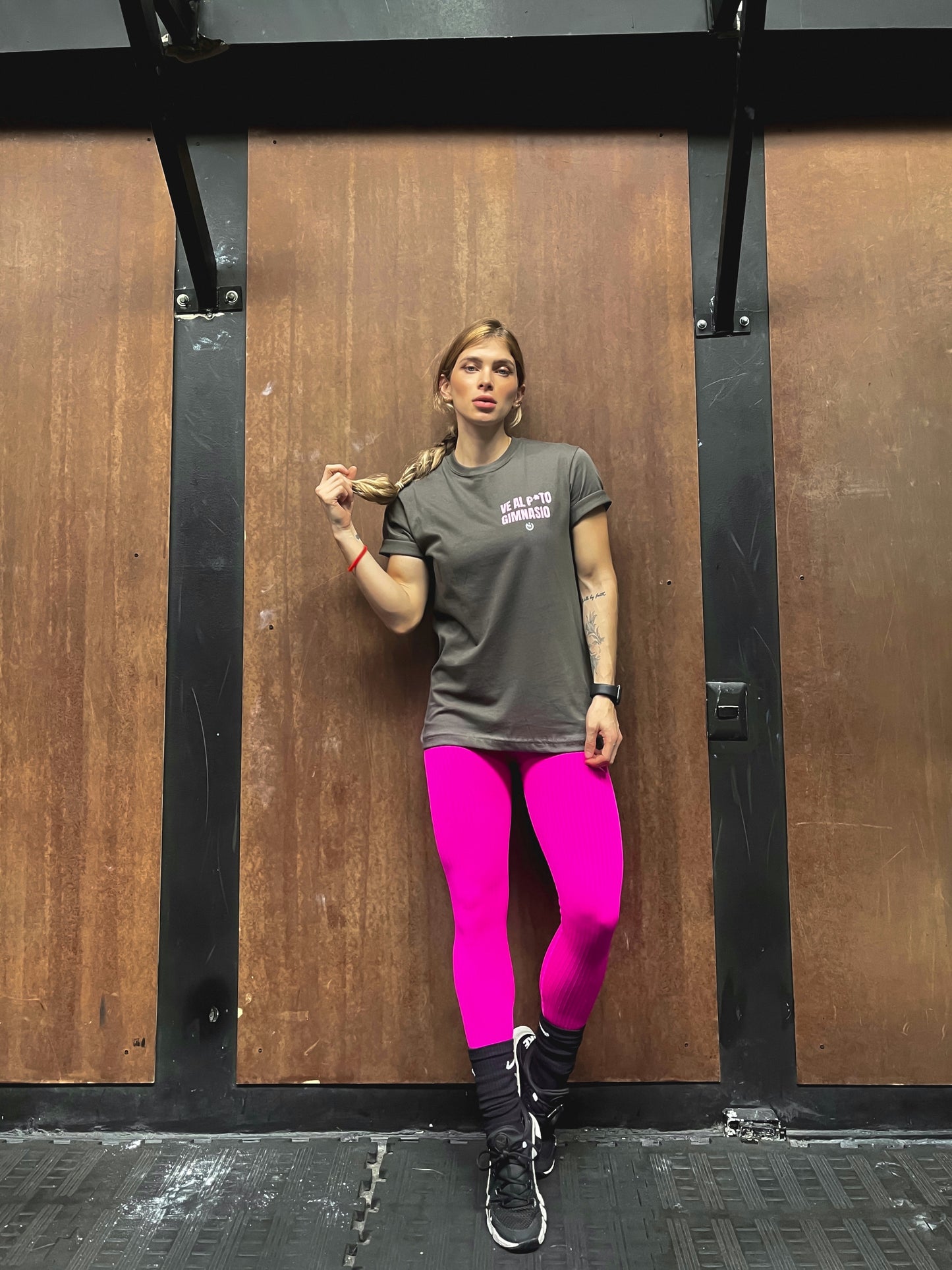 Camiseta CF Pto Gym Gris Mujer