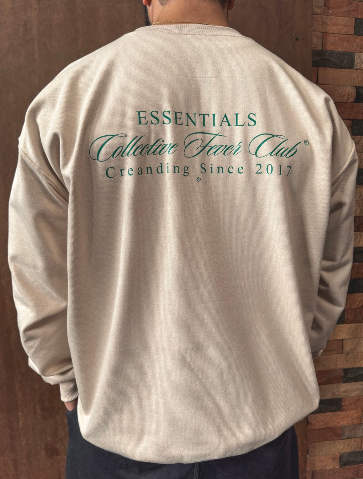 Buzo CF sin capota Mantifesting Cositas Chimba Beige