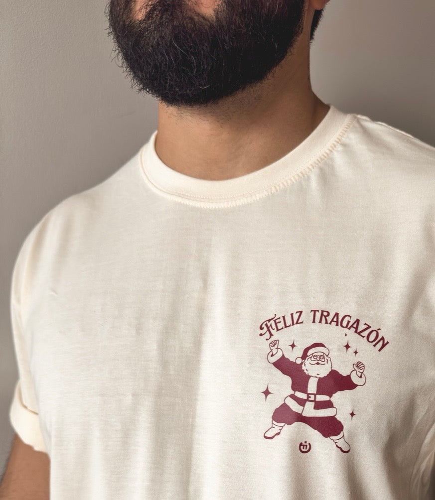 Camiseta CF Feliz Tragazón Edición Navidad Vainilla