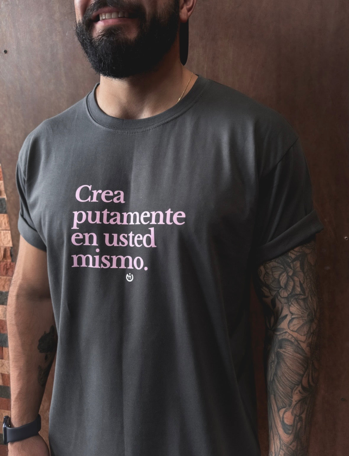 Camiseta CF Crea P*tamente en Ud Gris