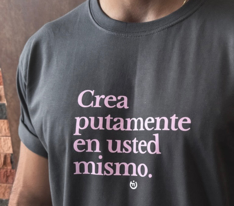 (Copy) Camiseta CF Crea P*tamente en ud Gris Mujer
