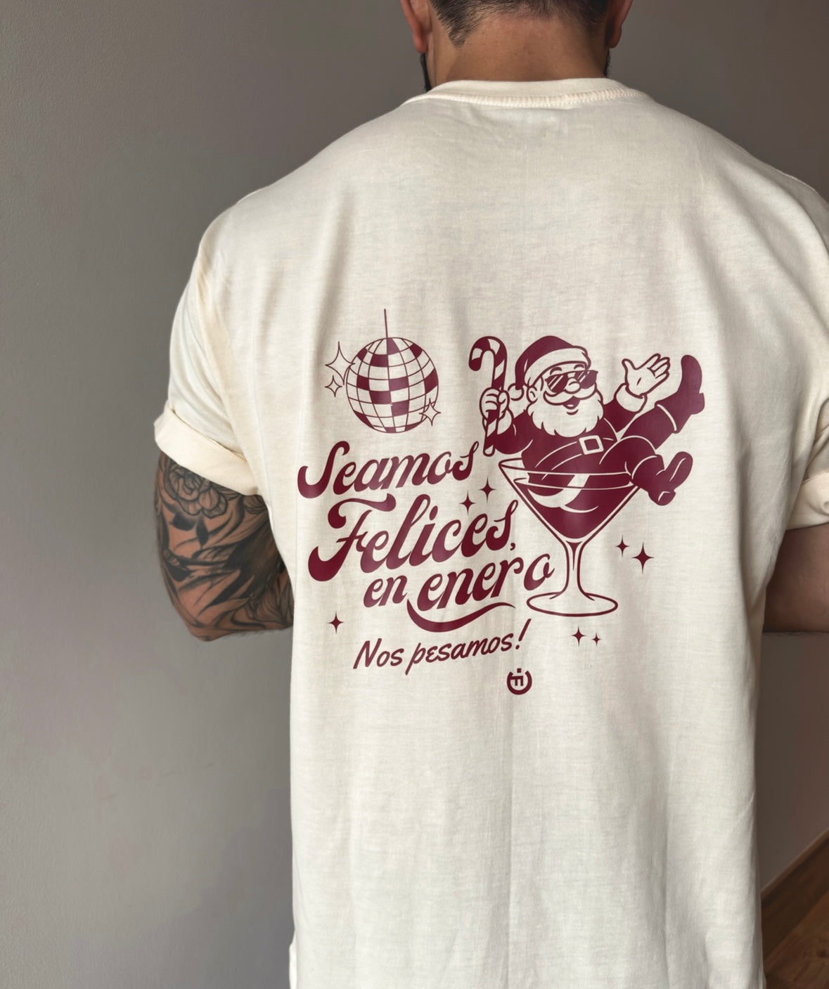 Camiseta CF Feliz Tragazón Edición Navidad Vainilla