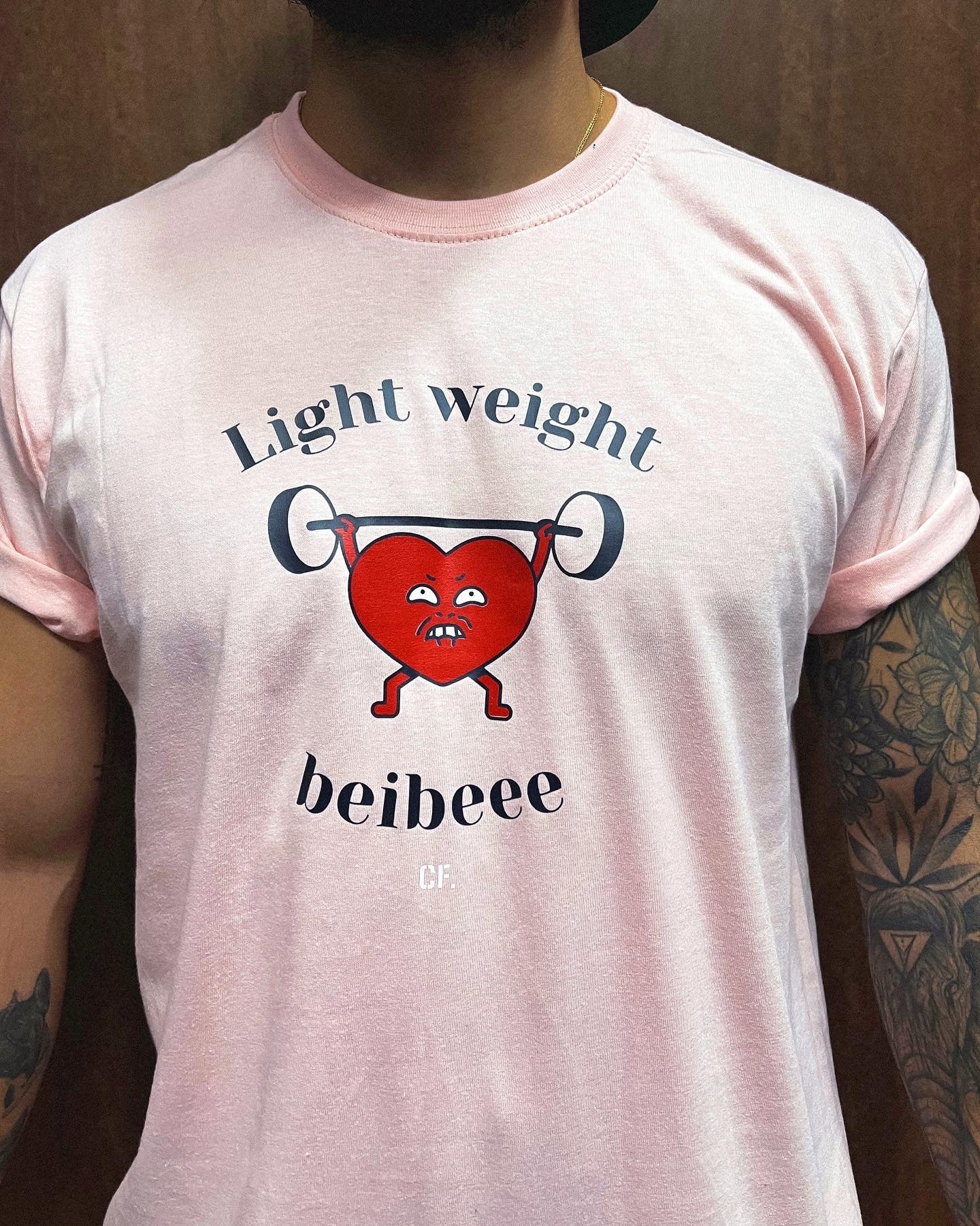 Camiseta CF Light weight beibe Rosada Hombre